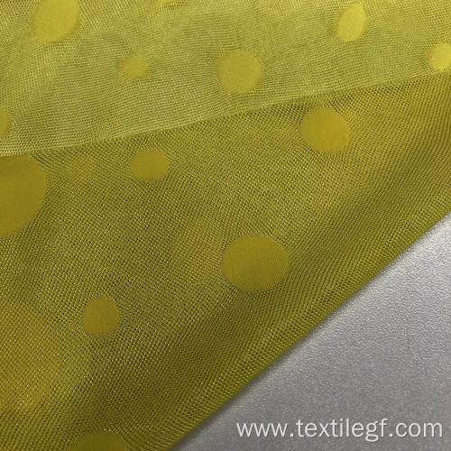 Nylon Spandex Lace Fabric Jacquard Knitting Fabric (Yellow) Supplier